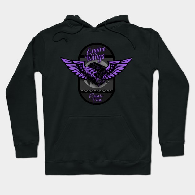 Engine Wings Purple Dream Hoodie by CTShirts